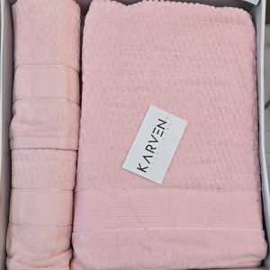 Serviette Bain 3 piéces rose