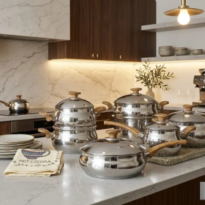 Ensemble de cuisine en inox 38 pcs