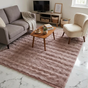 Zarbia Fourrure Lapin Salon Rose