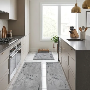 3 Tapis Cuisine Gris