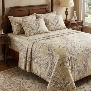 parure de lit 4 pcs beige