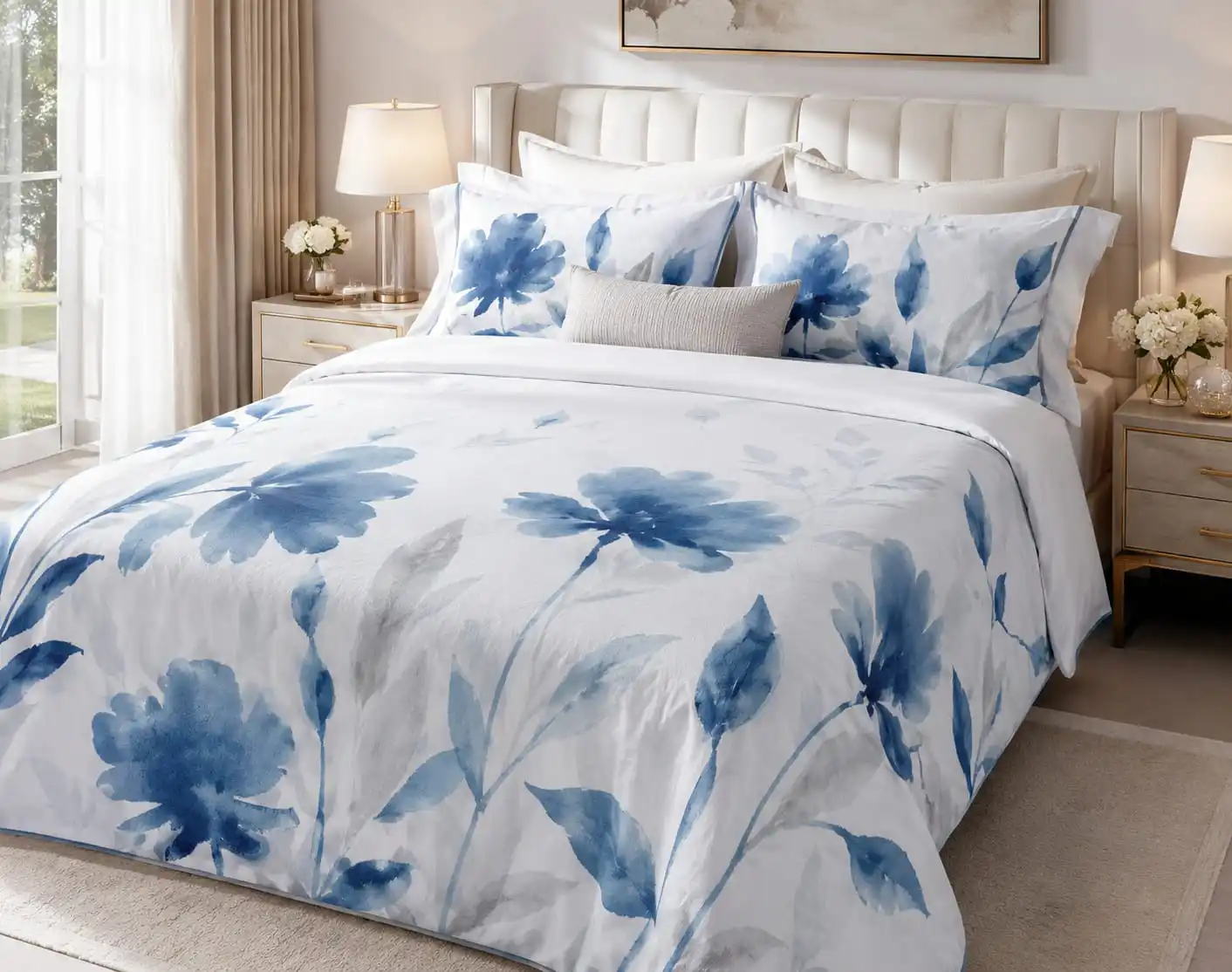 parure de lit 4 pcs bil warda zarka